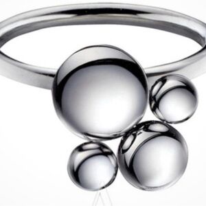 Calvin Klein Silver Ring with Spherical Accents